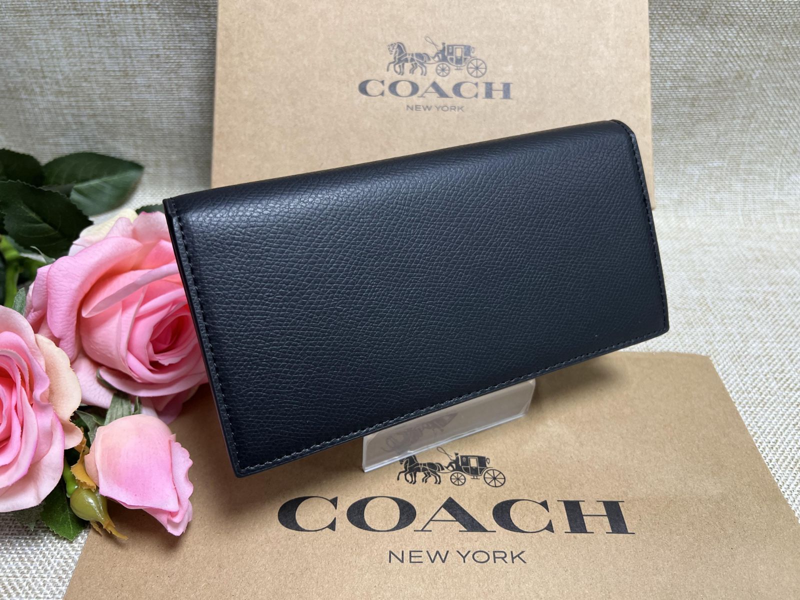 コーチCOACH 二つ折り長財布 長財布 メンズ財布 ロングウォレット ...