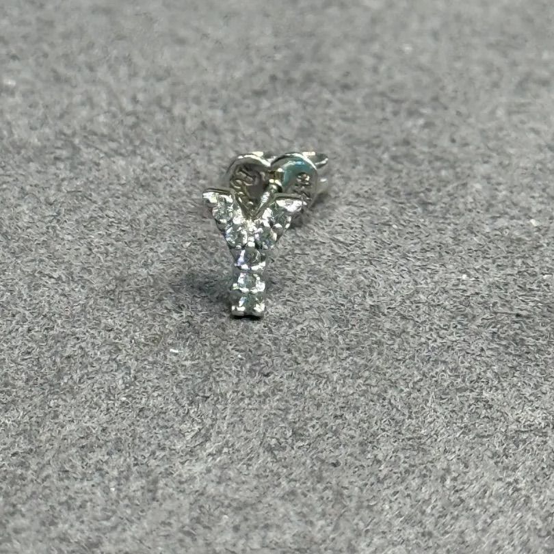 ポンテヴェキオ K18WG ダイヤ0.04ct ピアス(片耳) - メルカリ