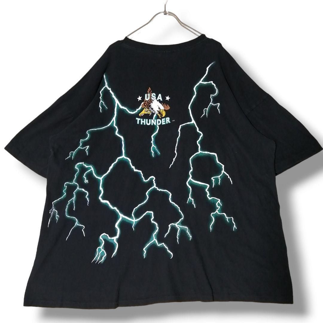 90s アメリカンサンダー ビンテージ Tシャツ 龍 ドラゴン 両面プリント  