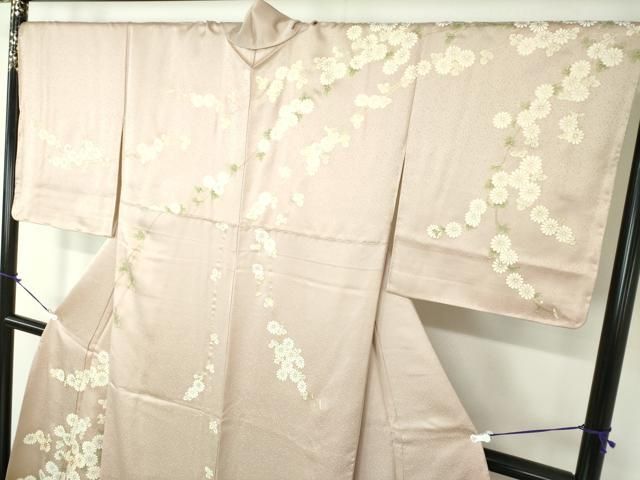 平和屋着物●訪問着　駒刺繍　流水菊　暈し染め　金彩　正絹　逸品　未使用　DAAY1431ps 平和屋着物○訪問着 駒刺繍 流水菊 暈し染め 金彩 正絹 逸品