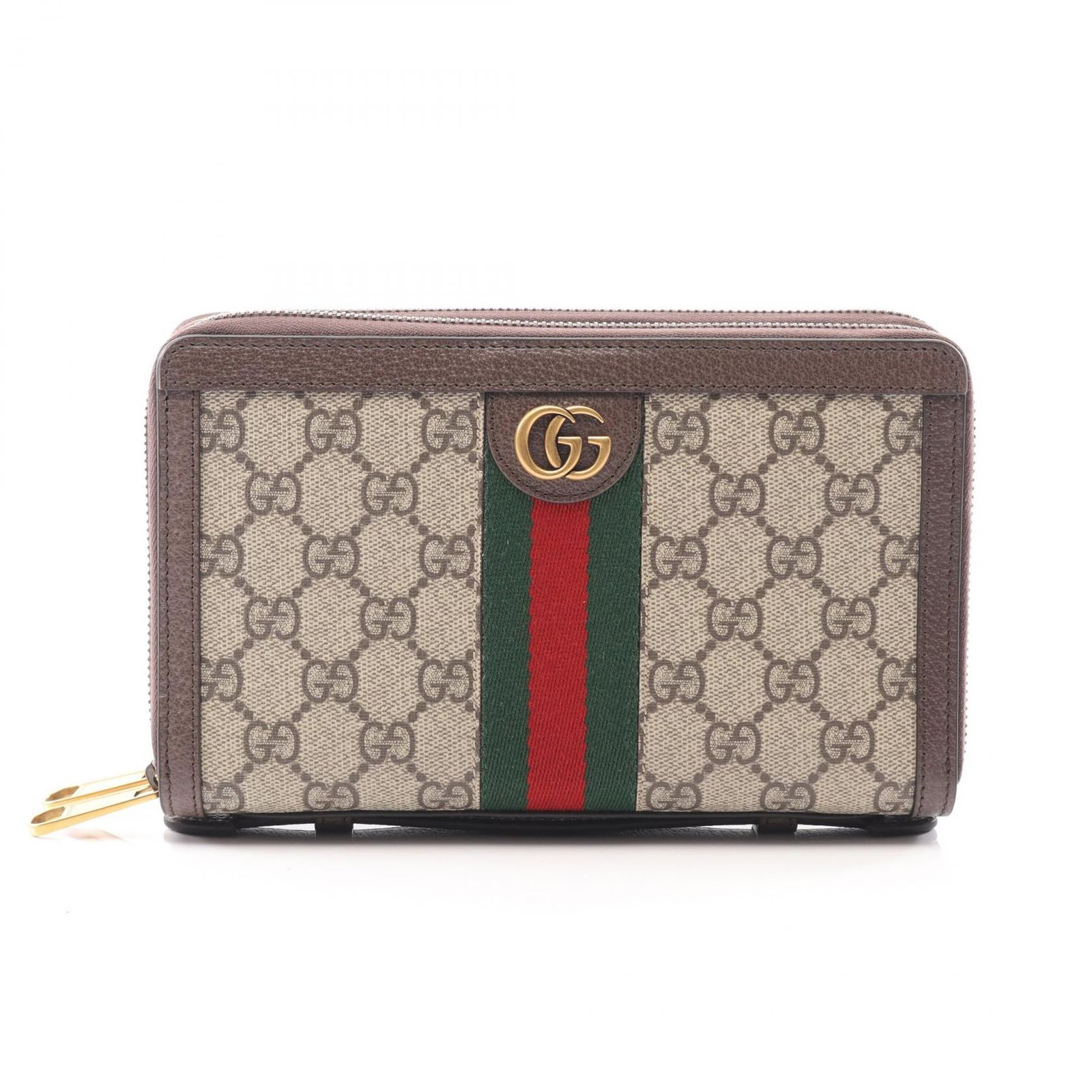 グッチ GUCCI ラウンド長財布 オフィディア トラベルケース GGスプリーム 75161096IWT8745 ベージュ|エボニー レザー 取っ手付 ラウンド長財布 メンズ