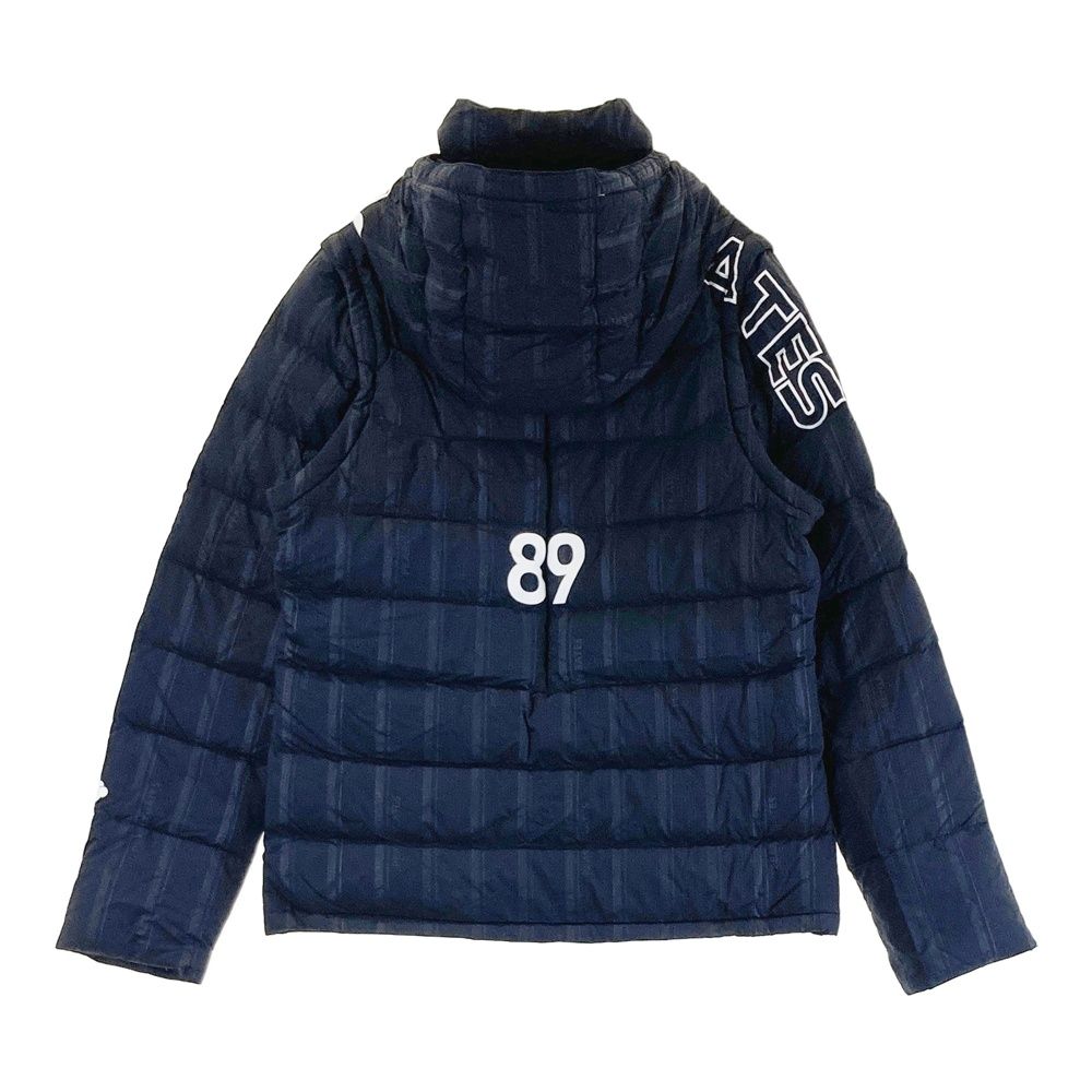 サイズ：4 PEARLY GATES パーリーゲイツ 2024年 2way ダウンジャケット ストライプ柄 ネイビー系 [240101498772] ゴルフウェア メンズ ストスト