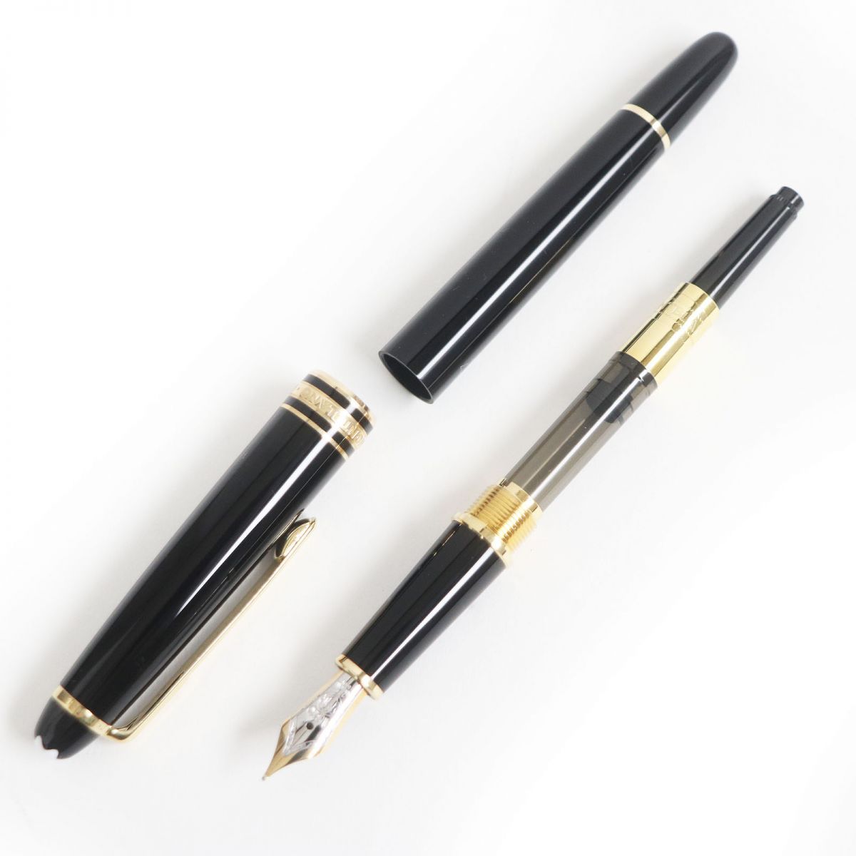 極美品□MONTBLANC/モンブラン マイスターシュテュック クラシック ペン先14K Fニブ 万年筆/ボールペン 二本セット 黒×金 ドイツ製  筆記OK - メルカリ