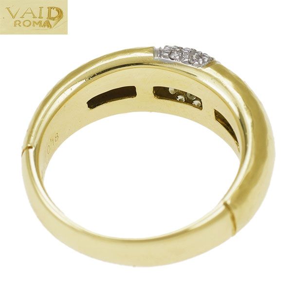 ヴェイド K18YG/WG ダイヤモンド リング 0.18ct - メルカリ 