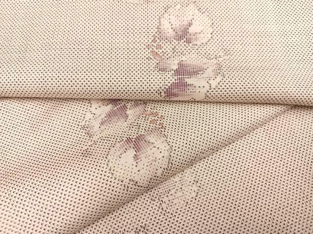 半幅帯 源氏物語綿麻 正絹蚊絣 リバーシブル 半幅帯 麻 浴衣 夏 着物