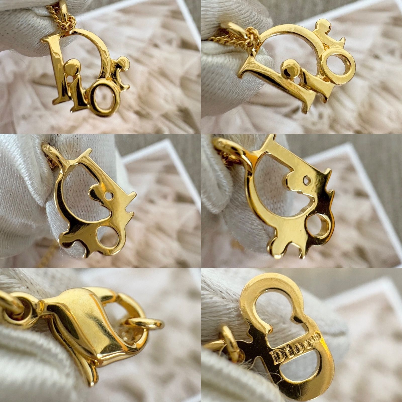 【美品】ディオール　ネックレス　アクセサリー　ゴールド　ブレスレット　金色 Christian Dior ディオール ネックレス レディース ブランド
