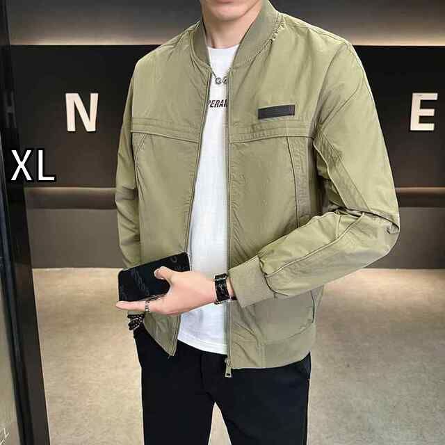 XL 春 コーデ メンズ 用 服 シンプル ファッション オシャレ 大人 かっこいい 紳士服 カジュアル スタンド ジャケット トップス 春秋 カジュアル 通勤スタイル 重ね着コーデ ゆったりシルエット 軽アウター