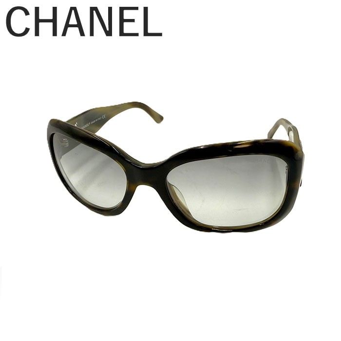 CHANEL べっ甲フレーム サングラス シャネル CHANEL サングラス べっ甲フレーム ロゴ ツートン 薄色レンズ