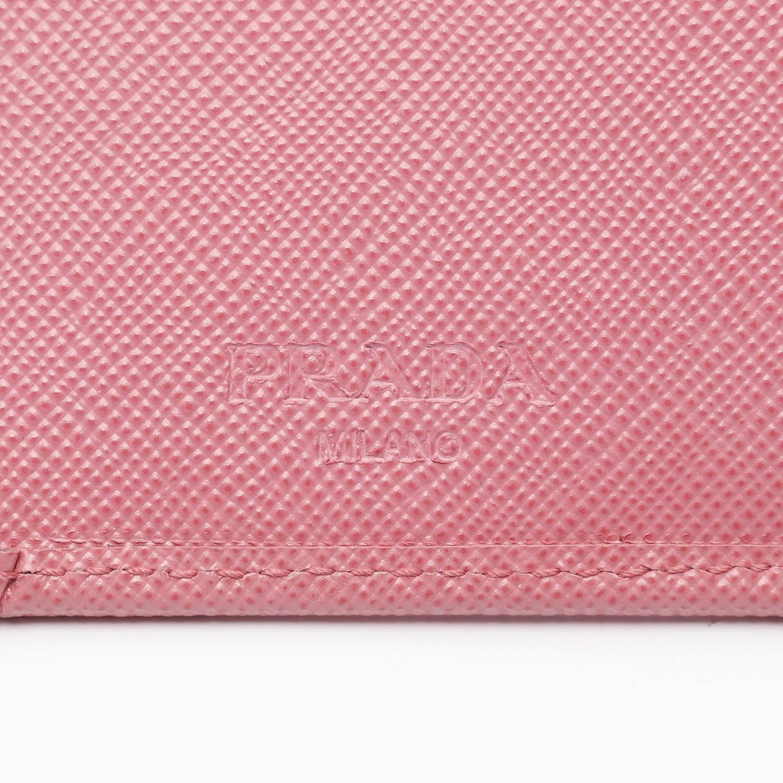 プラダ PRADA 二つ折り財布 SAFFIANO METAL 1ML225 ピンク 