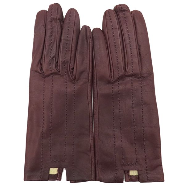 HERMES グローブ ケリー金具 カデナチャーム付 ミンクファー エルメス