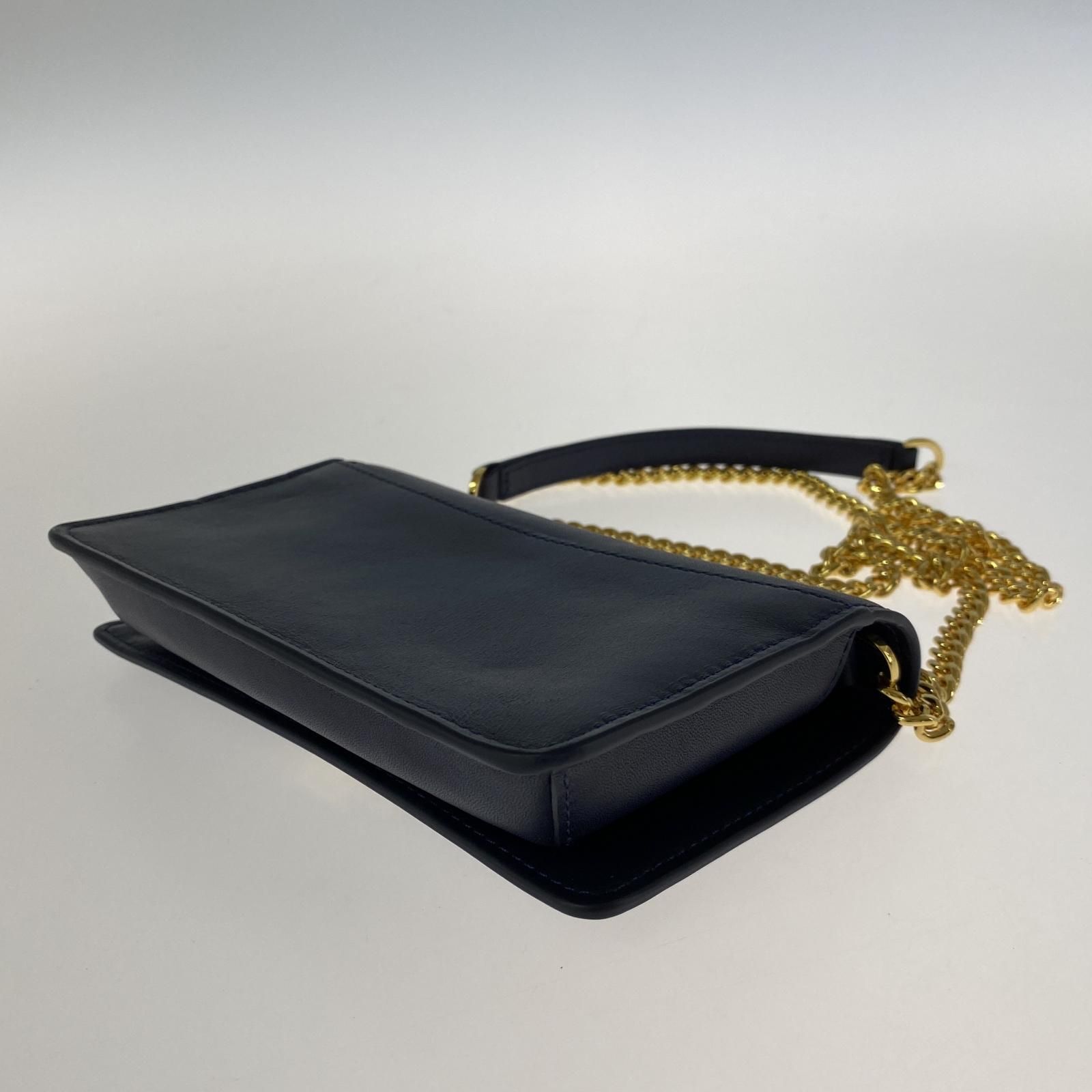 レディース LAUREN RALPH LAUREN ショルダーバッグ ネイビー ゴールド