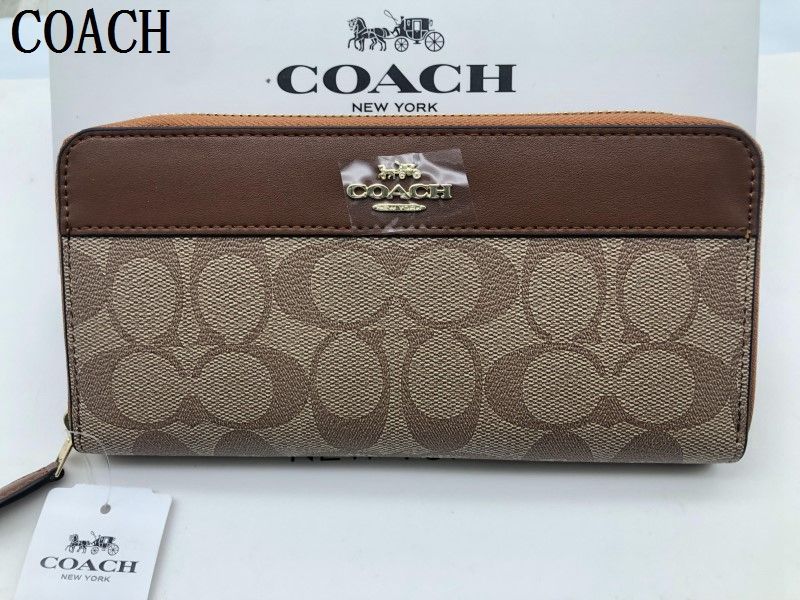 コーチ COACH 長財布 財布 シグネチャー アコーディオンラウンドジップウォレット財布 贈り物016 F76873新品未使用  E20