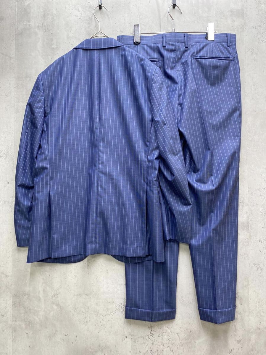 【美品】タカキュー MALE＆Co スーツ セットアップ ネイビー ストライプ MALE＆Co. メイルアンドコー タカキュー ストライプ