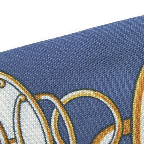極美品 エルメス スカーフ シルク ツイリー ブルー 02930