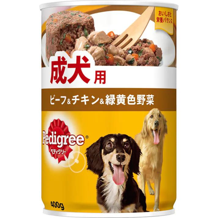【同梱】【12個セット】マースジャパンリミテッド ペディグリー成犬用ビーフ＆チキン＆緑黄色野菜400g