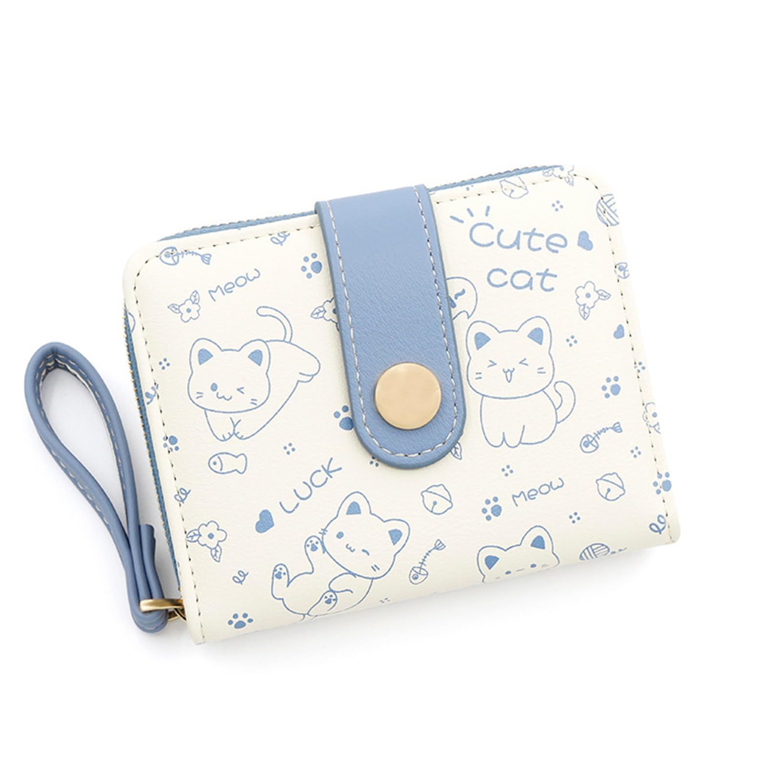 【特価商品】コンパクト 2つ折り レディース 小銭入れ 財布 財布 財布 薄型 財布 財布 小さい 軽量 女子 中学生 かわいい 小学生 女の子 子供 小銭入れ 可愛い 二つ折り キッズ ウォレット(ブ
