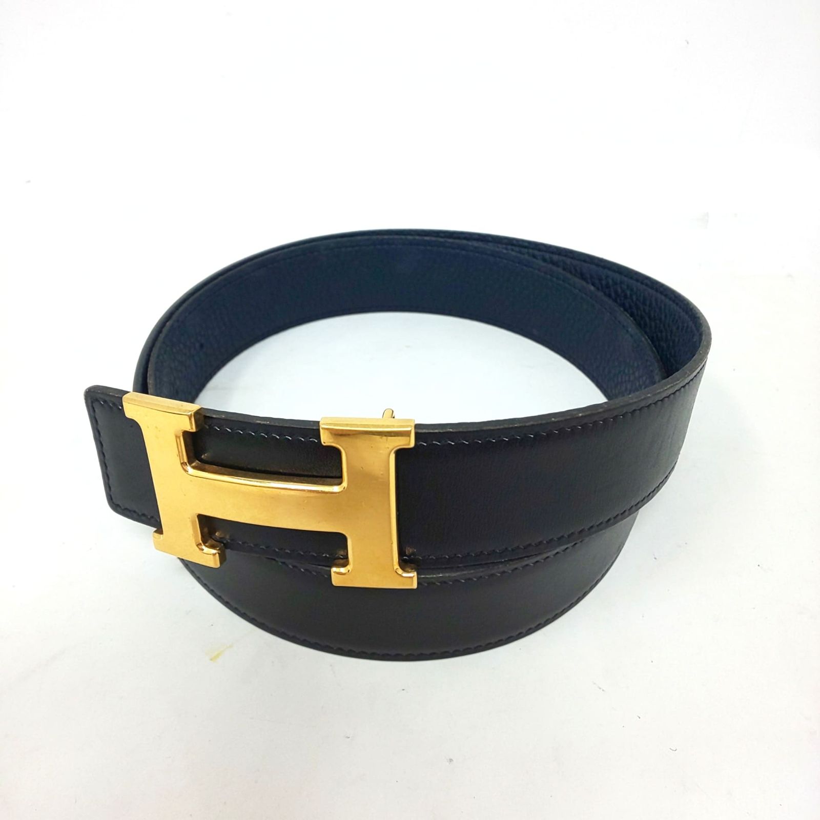 HERMES エルメス コンスタンス　Hベルト ベルト ブラック レザー HERMES エルメス ベルト コンスタンスHベルト ブラック／エタン