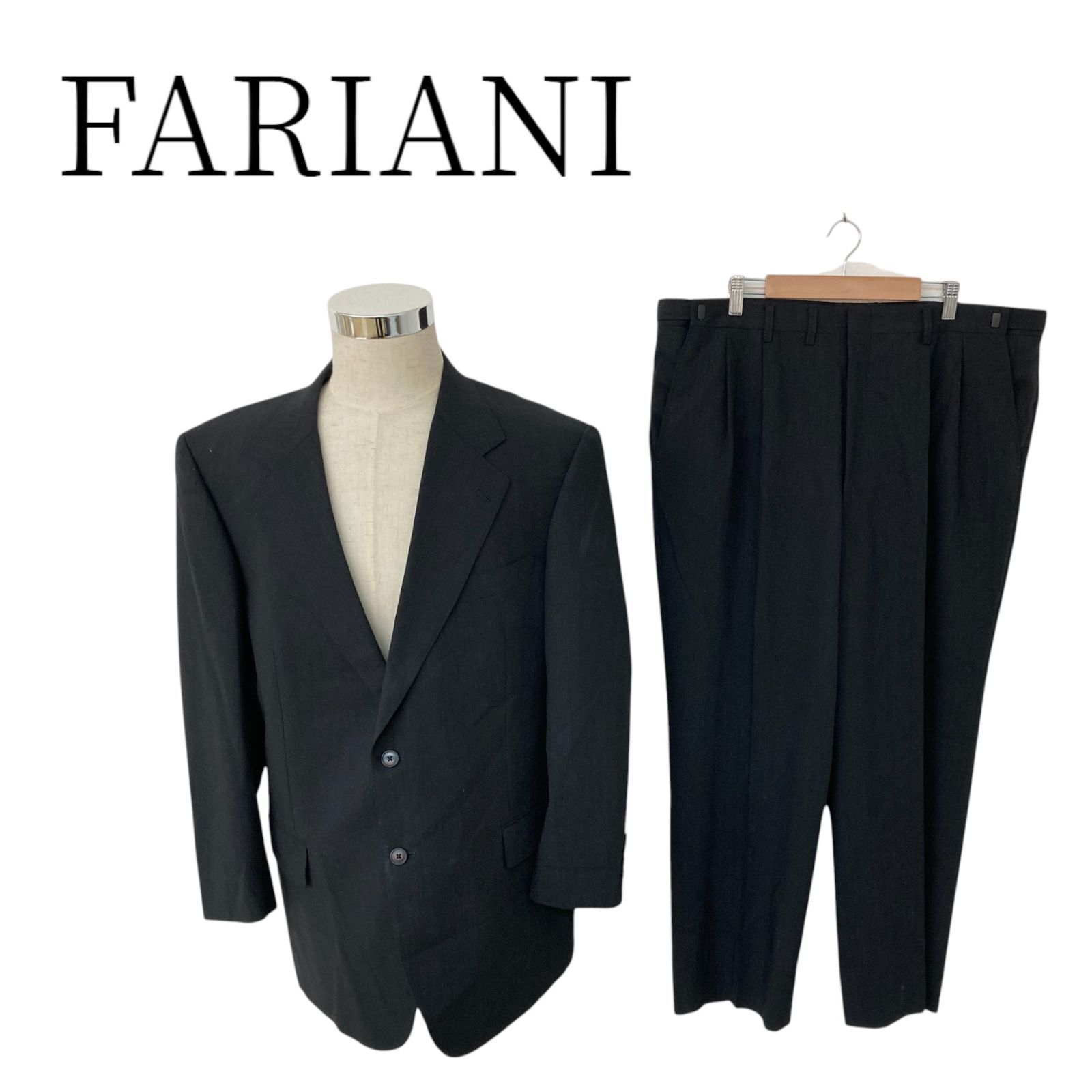 【大きいサイズ】【102BE7】FARIANI♡ファリアーニ スーツセットアップ FARIANI ファリアーニ 良色◎ オールド レトロ 古着 ダブル