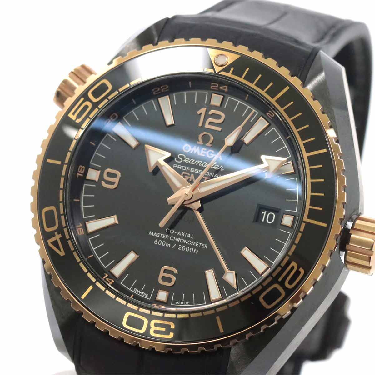 オメガ OMEGA シーマスター プラネットオーシャン GMT 600m コンビ 215 63 46 22 01 001 メンズ デイト K18PG 自動巻き Seamaster 90249847