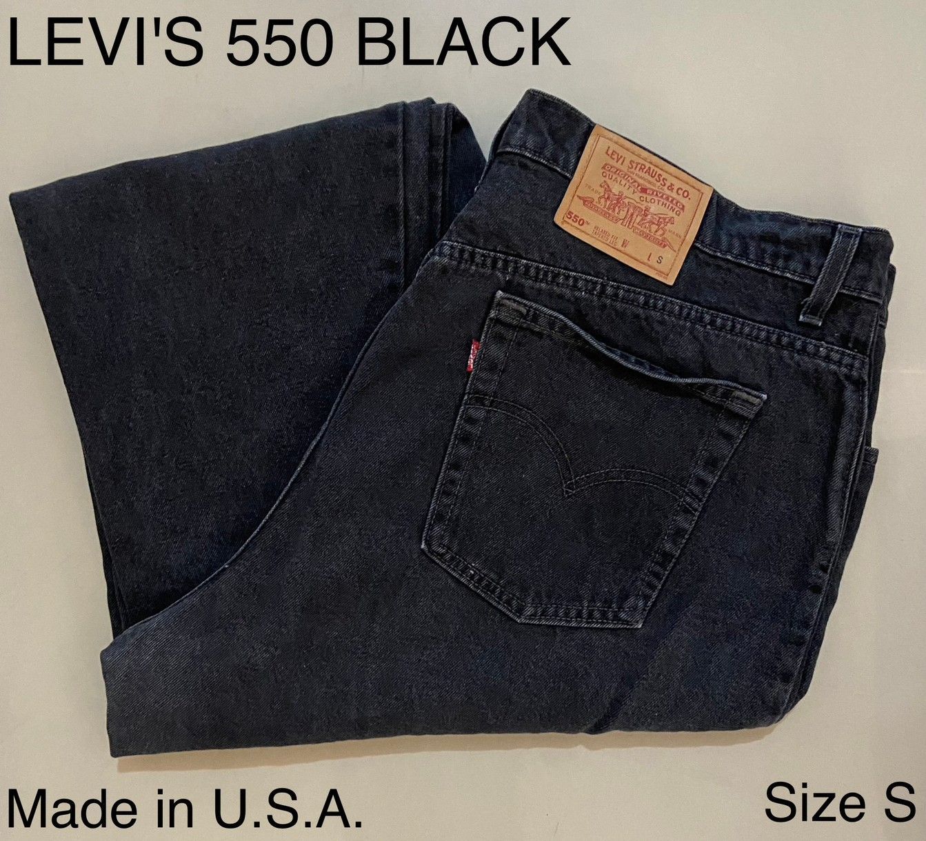 T70【Levi's 550 BLACK】サイズS USA製ワイドバギー - メルカリ