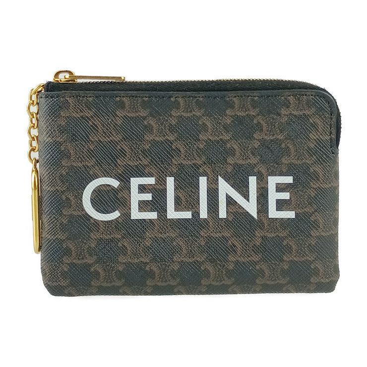 CELINE セリーヌ コインケース コインパース 10C662CA2 38NO ブラウン ゴールド金具 トリオンフキャンバス レディース 小銭入れ