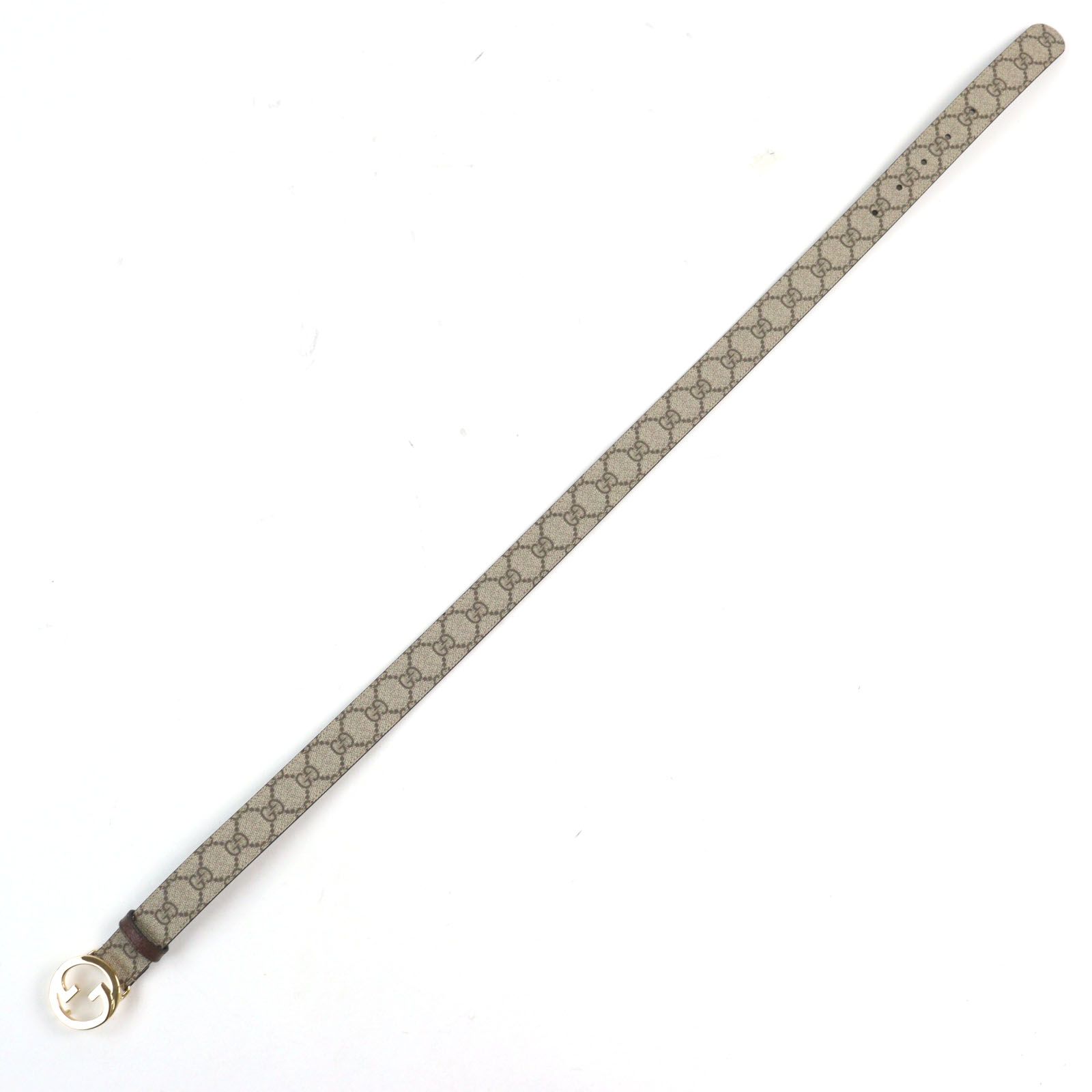 【美品】グッチ インターロッキング エナメル ベルト ゴールド ベージュ インターロッキングG グッチシマ ベルト レザー ピンクベージュ