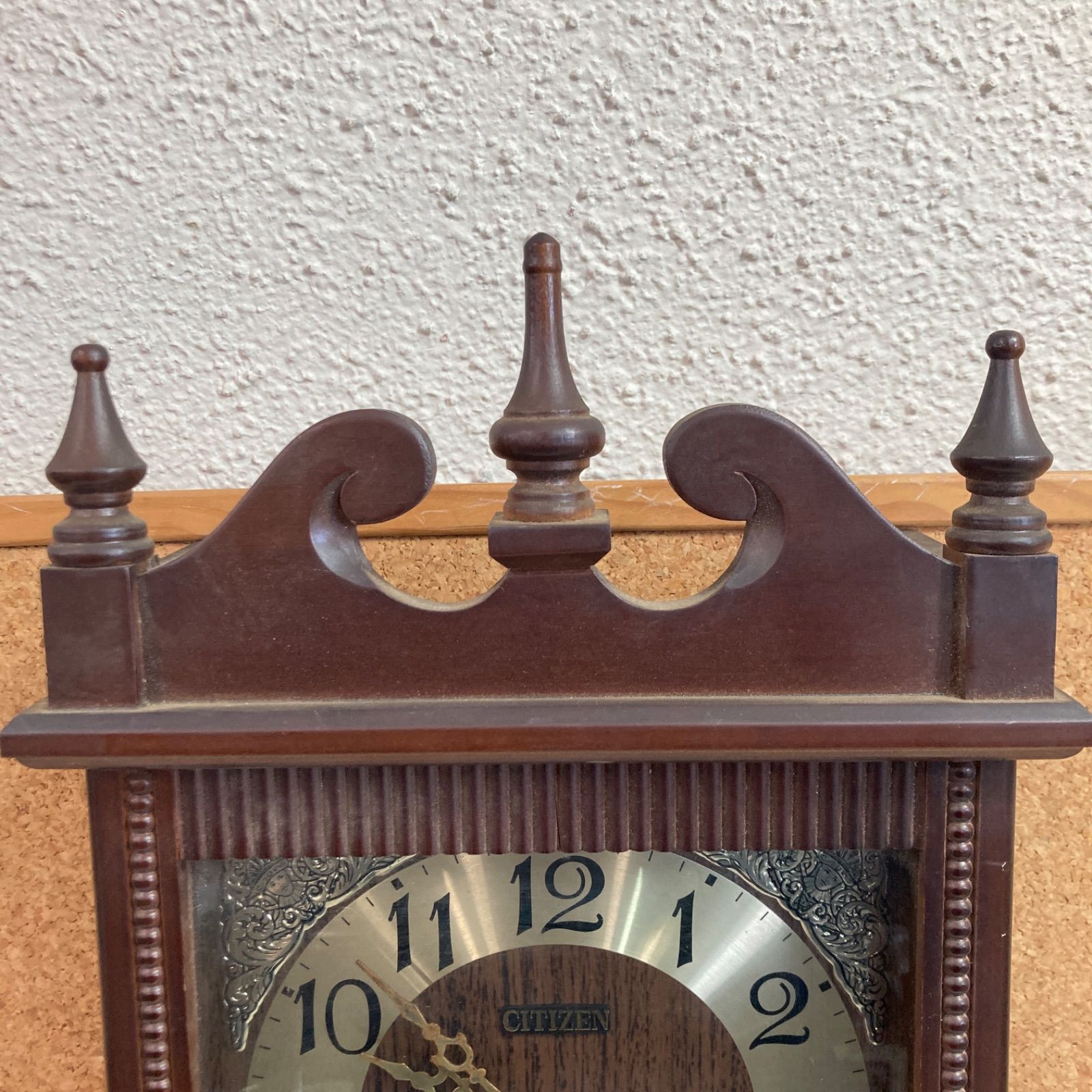 動作品　柱時計 アンティーク 振り子時計 昭和レトロ 掛け時計 CITIZEN シチズン レトロ 掛時計 木製