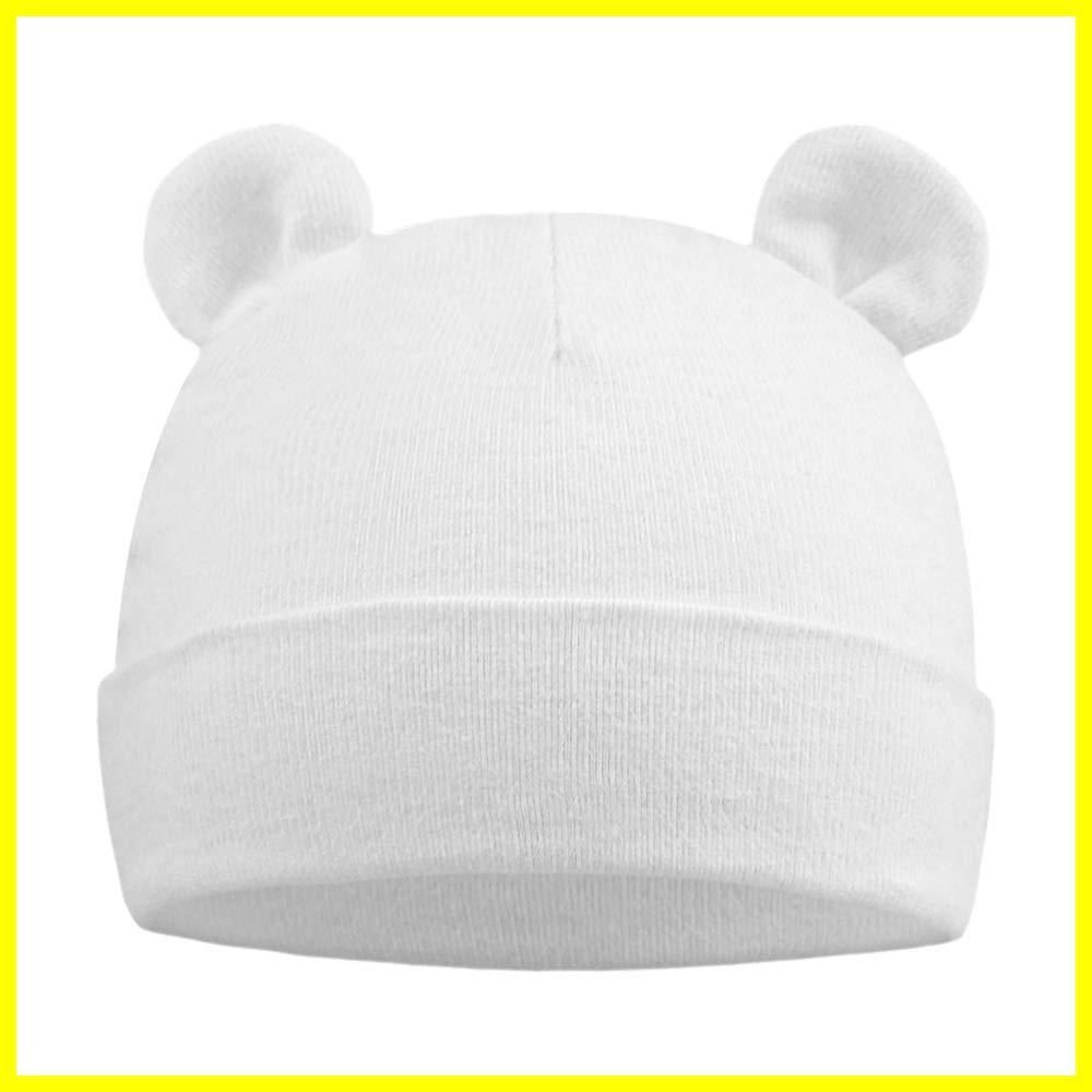 【限定商品】帽子100%オーガニックコットン 柔らかい 赤ちゃん 被り心地良く ハット くま耳 ベビー 男女兼用 帽子 出産準備 新生児 出産祝い [XIAOHAWANG] 頭を守る