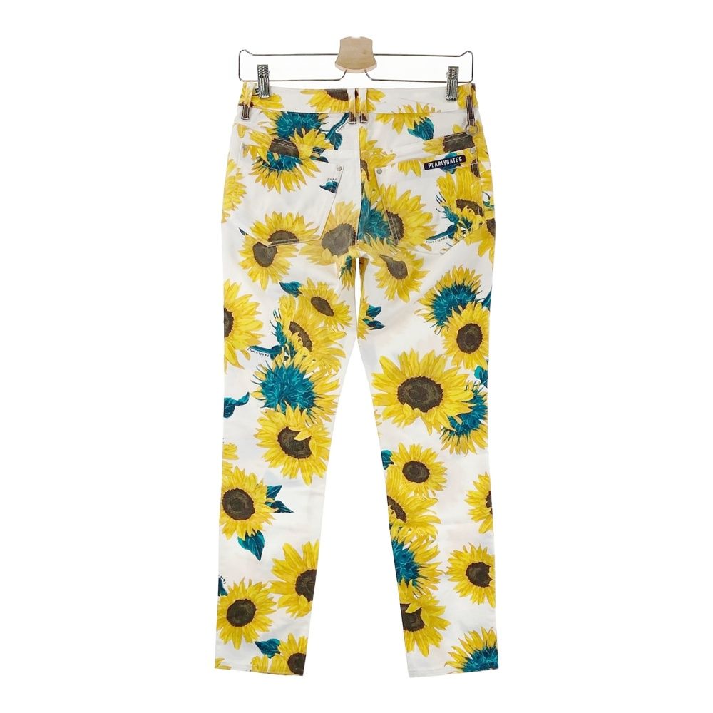 パーリーゲイツレディース可愛いひまわりパンツサイズ00 サイズ：0 PEARLY GATES パーリーゲイツ パンツ ひまわり ホワイト系