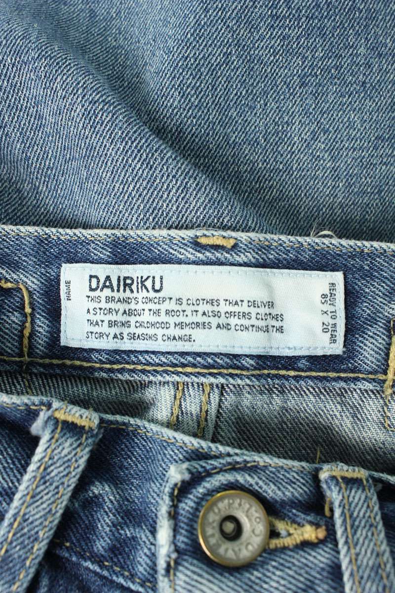 ダイリク 22SS Straight Denim Pants/22SS D-3 ウォッシュ加工ストレートデニムパンツ メンズ 27インチ - メルカリ