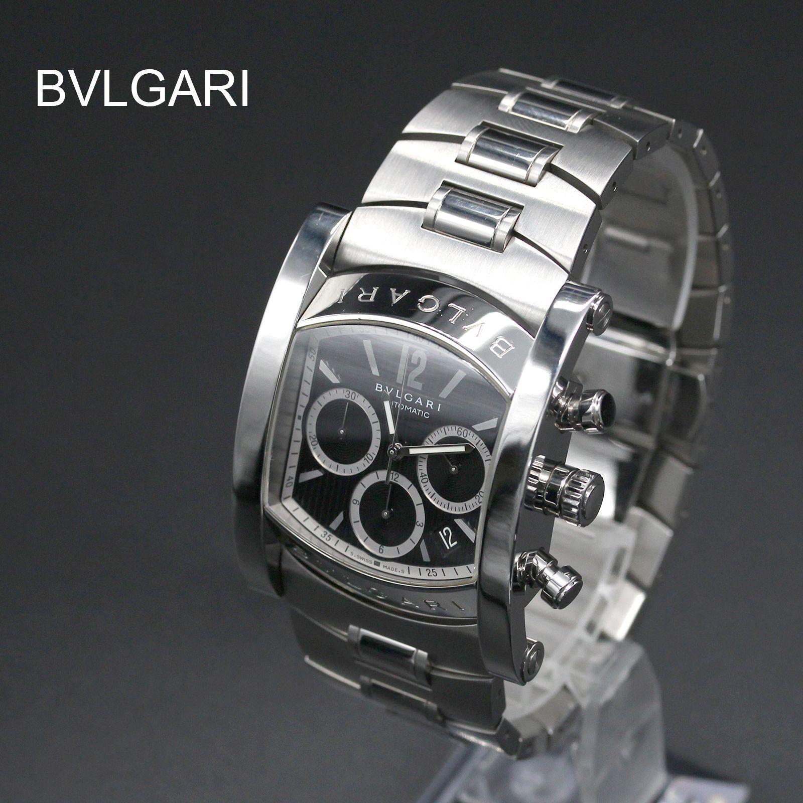 美品】BVLGARI ブルガリ アショーマ クロノ AA48SCH 腕時計 自動巻き 