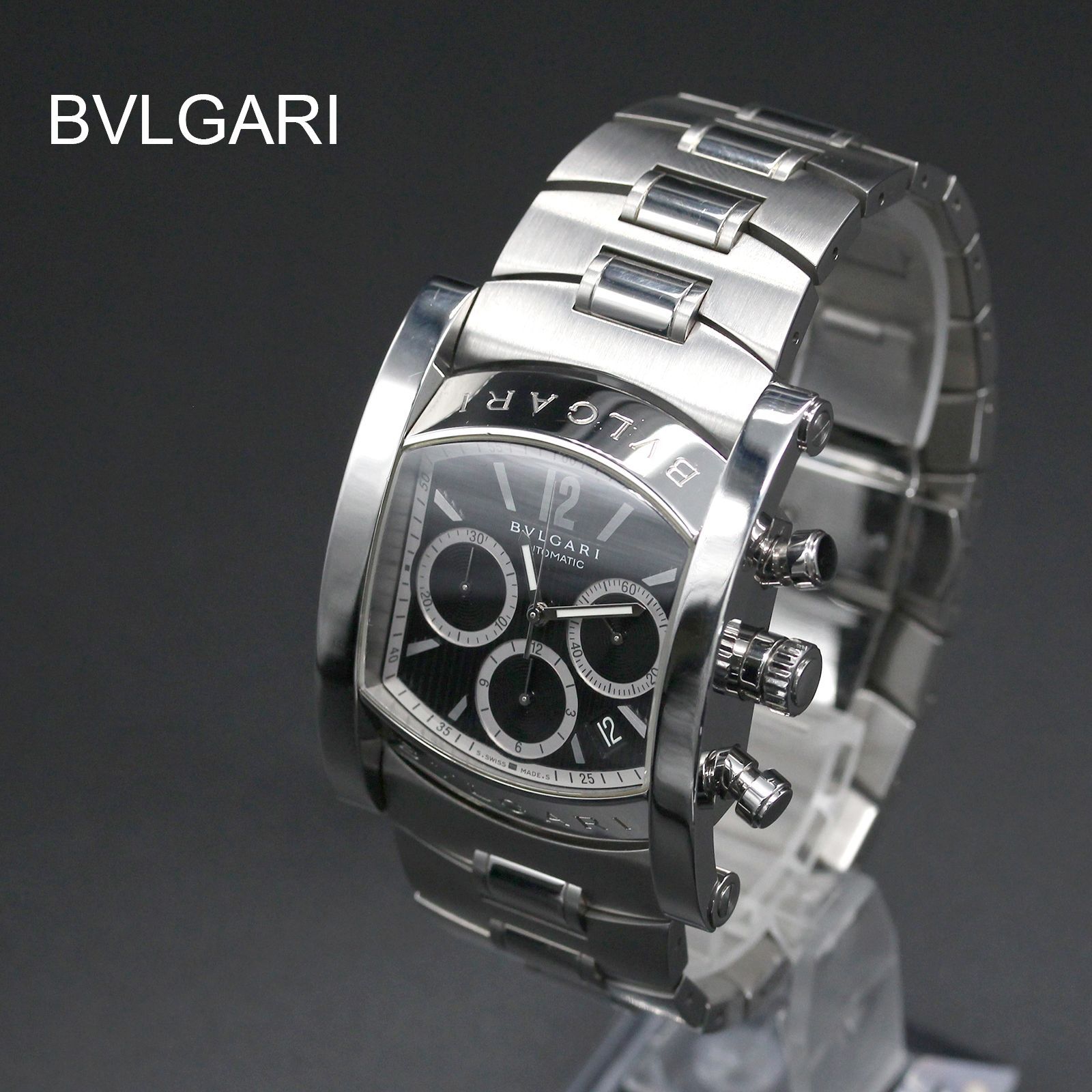 美品】BVLGARI ブルガリ アショーマ クロノ AA48SCH 腕時計 自動巻き