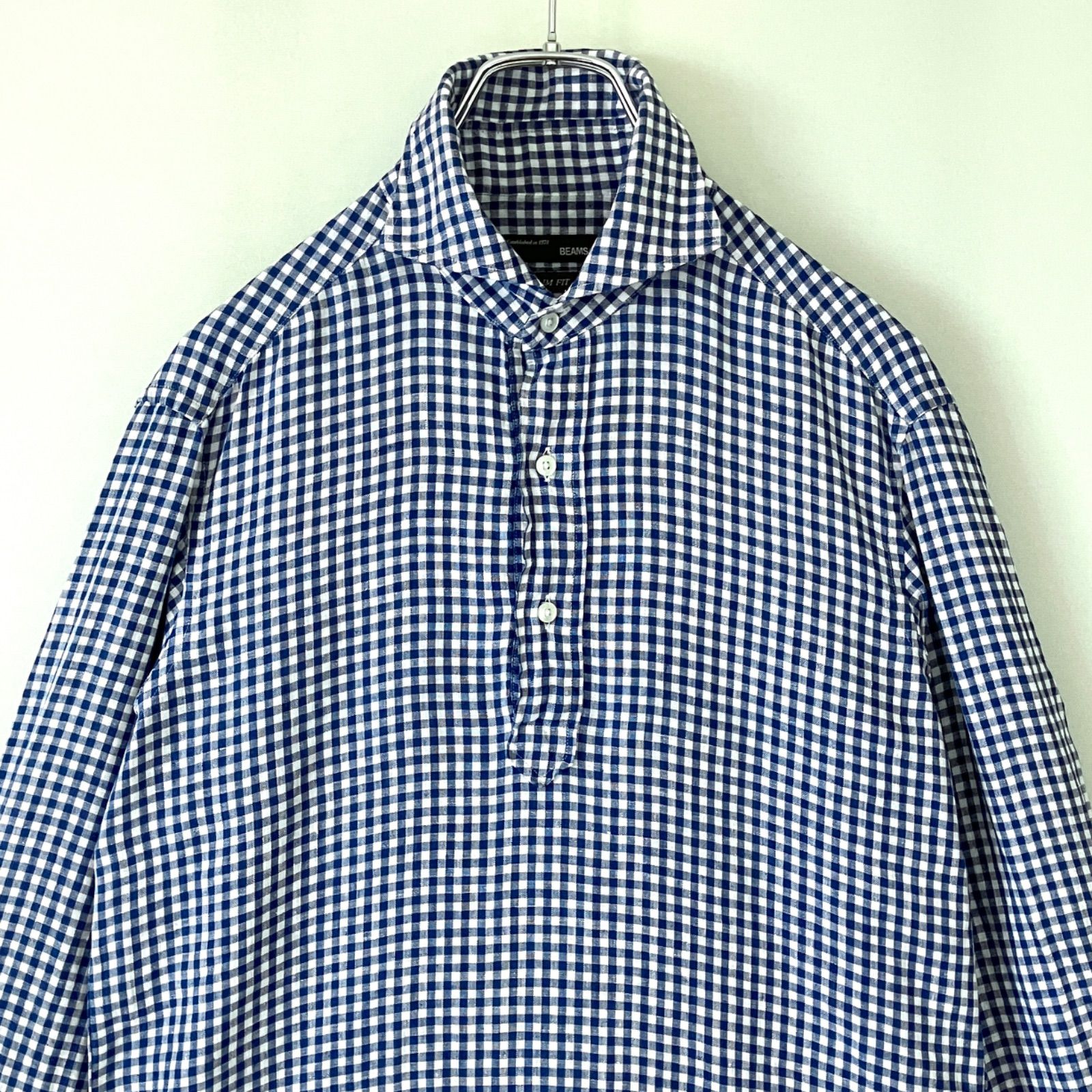 【極美品】ビームスF リネン ドレスシャツ 麻 beamsf ビームスエフ 半袖 ショートスリーブ BEAMS F（ビームス エフ＞銀河が気になる新しいドレスシャツ｜BEAMS F