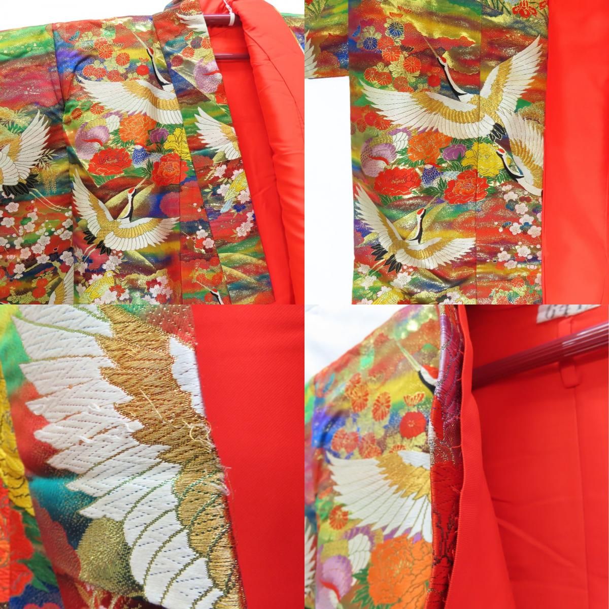 絹上布 夏着物 反物 ストライプ アンティーク 未使用品 B-0717 絹上布