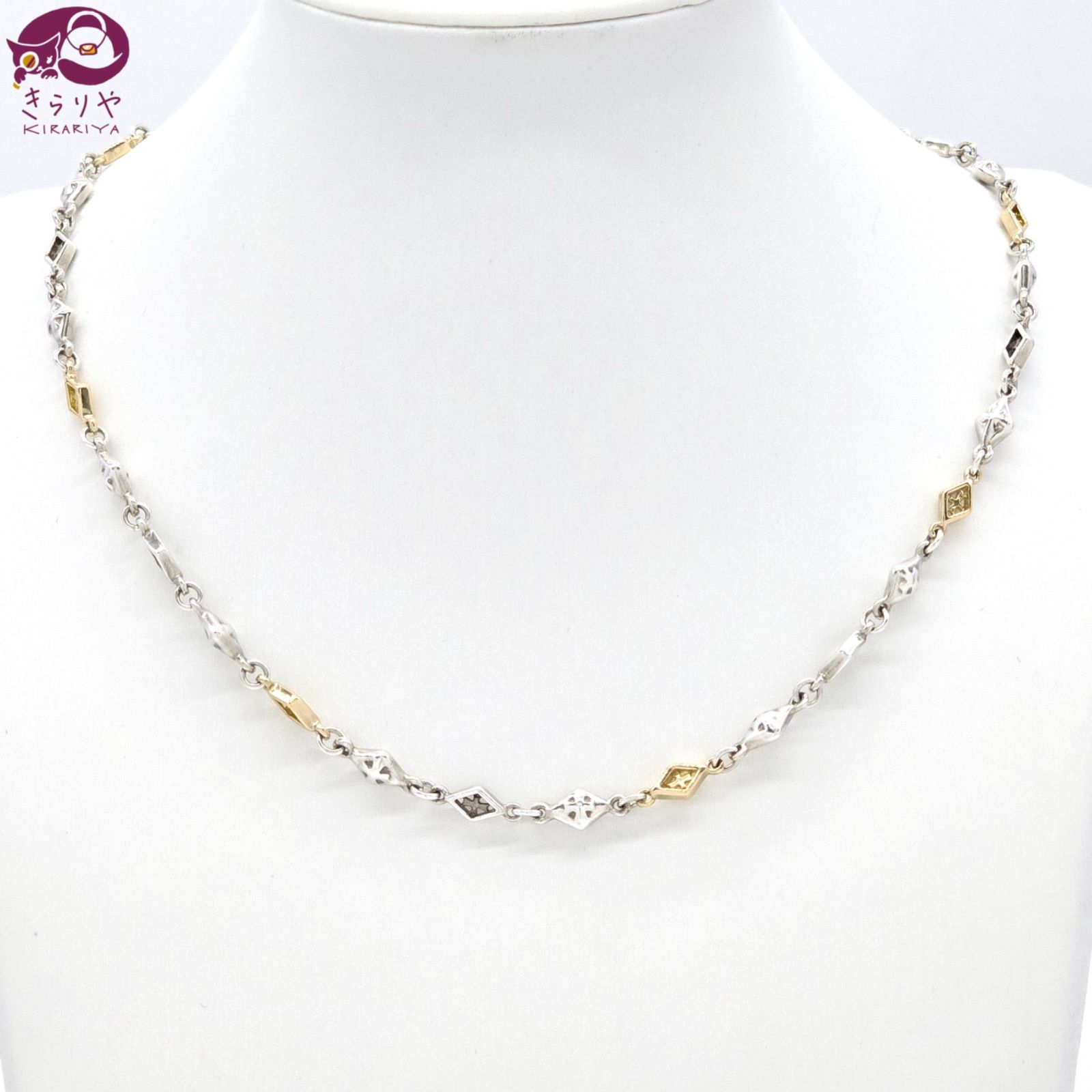 ローリーロドキン ミックスダイヤモンドシェイプクロス ネックレス チェーン ☆ クロス 925 シルバー Loree Rodkin ローリーロドキン ミックス ダイヤモンド シェイプ