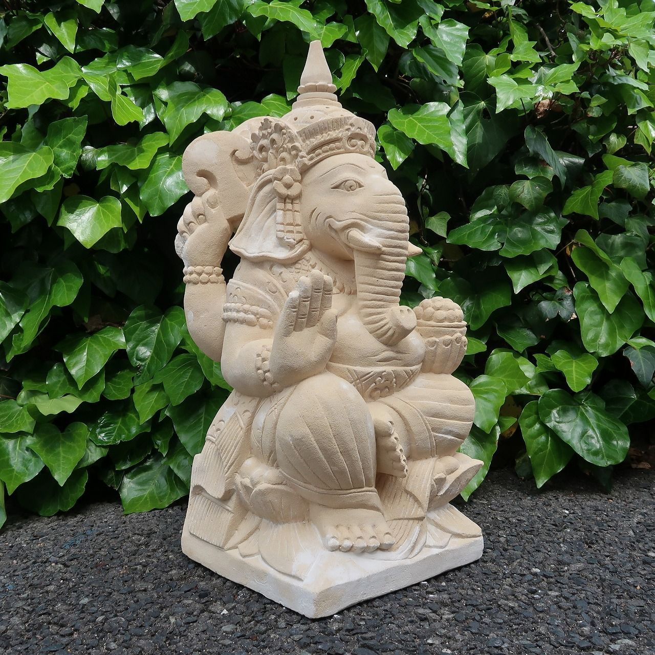 ガネーシャ像 石製 約45cm