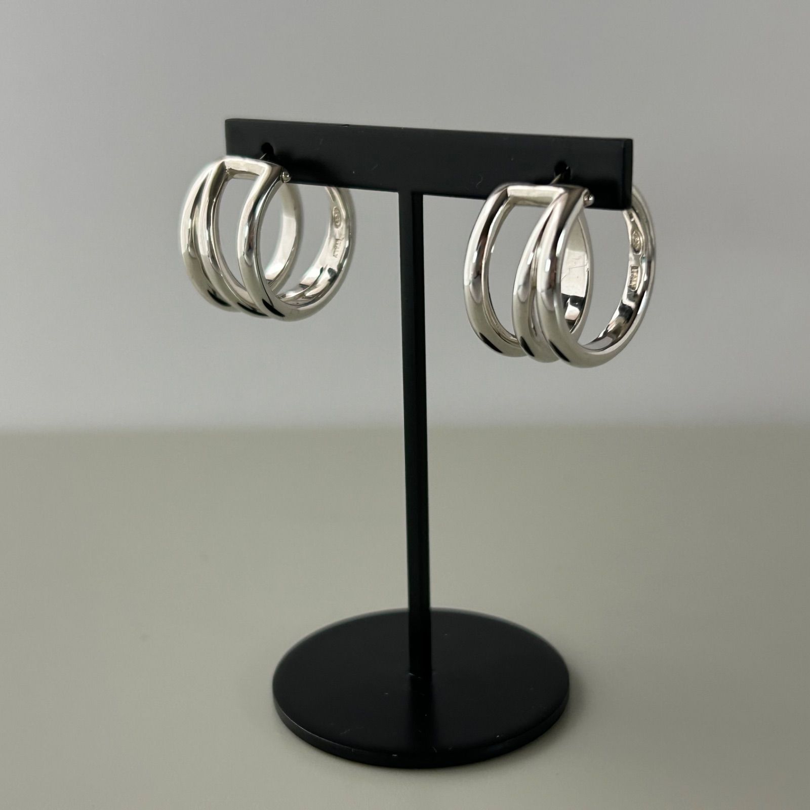 ティファニー 希少 ピアス ダイアゴナル フープ ヴィンテージ AG925  