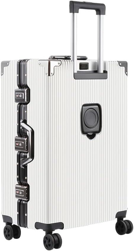 在庫処分 機内持ち込み キャリーバッグ 大型 軽量 静音 キャリーケース ダブルキャスター TSAロック搭載 スーツケース 大容量 耐衝撃 旅行 機内持ち込み Audwierr ホワイト Sサイズ
