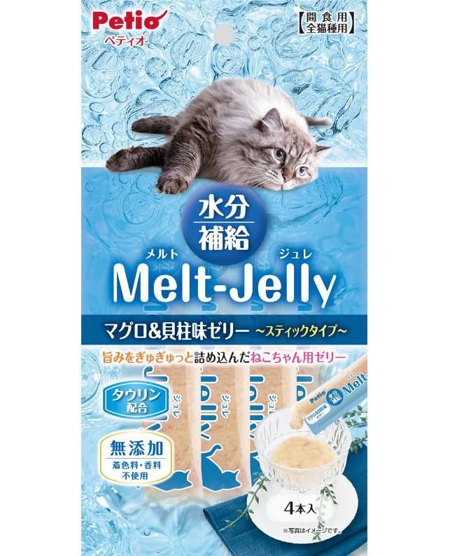 同梱不可 60個セット ペティオ メルトジュレ 水分補給 マグロ＆貝柱味ゼリー スティック 4本入