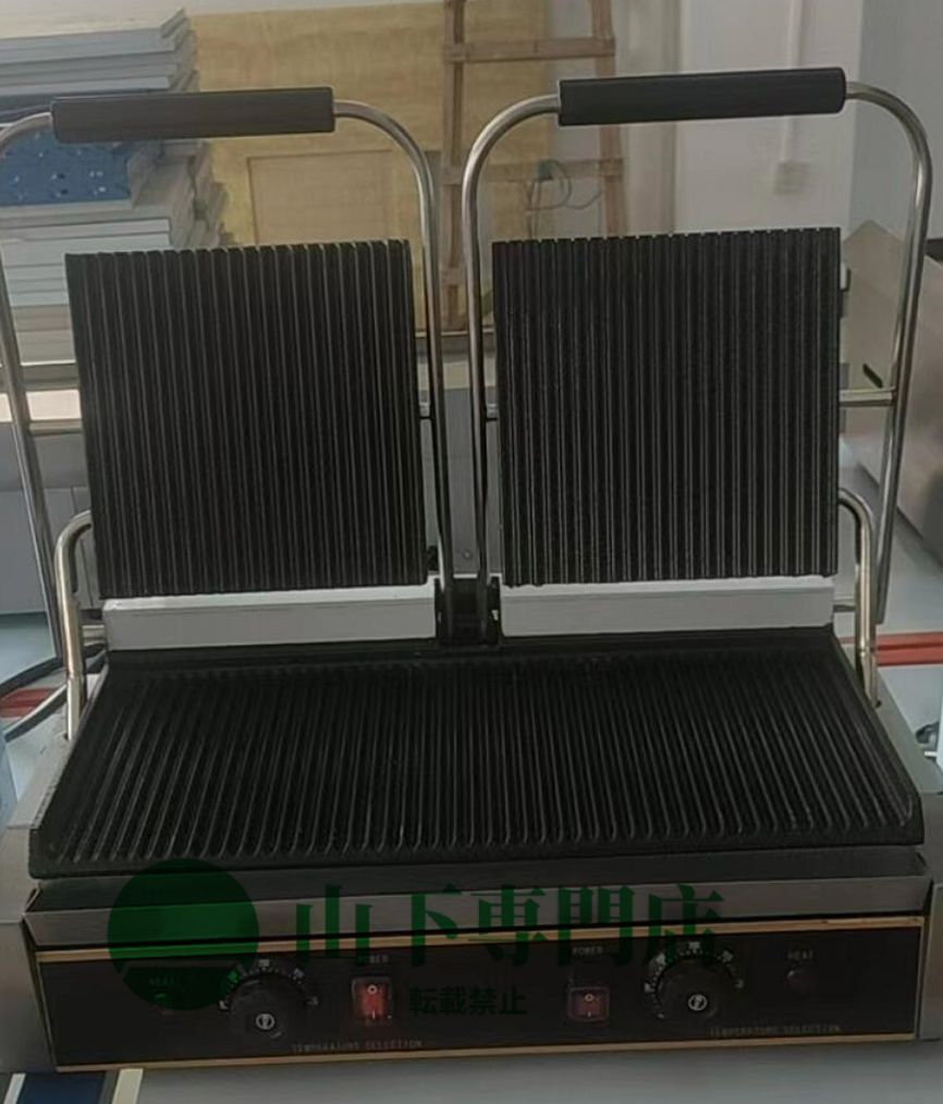 パニーニクッカー パニーニメーカー プレスグリル 両面 溝付き 2連 業務用 家庭用 単相１0０V