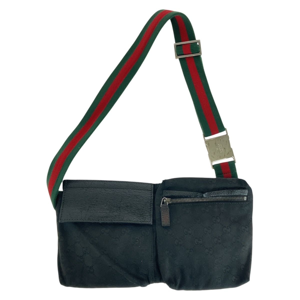 GUCCI グッチ シェリーライン ブラック 黒 シルバー金具 GGキャンバス 