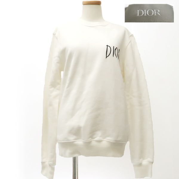 Christian Dior × Raymond Pettibon スウェット XXS 白 クルーネック クリスチャンディオール  ◆送料込◆質屋-8736