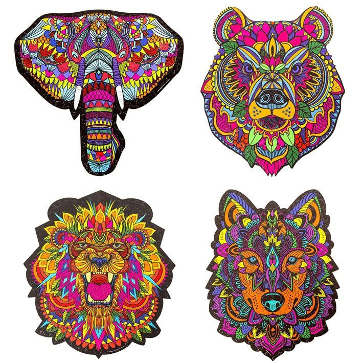 ヒドゥン シェイプス アニマル パズル 【全4種】 300ピース