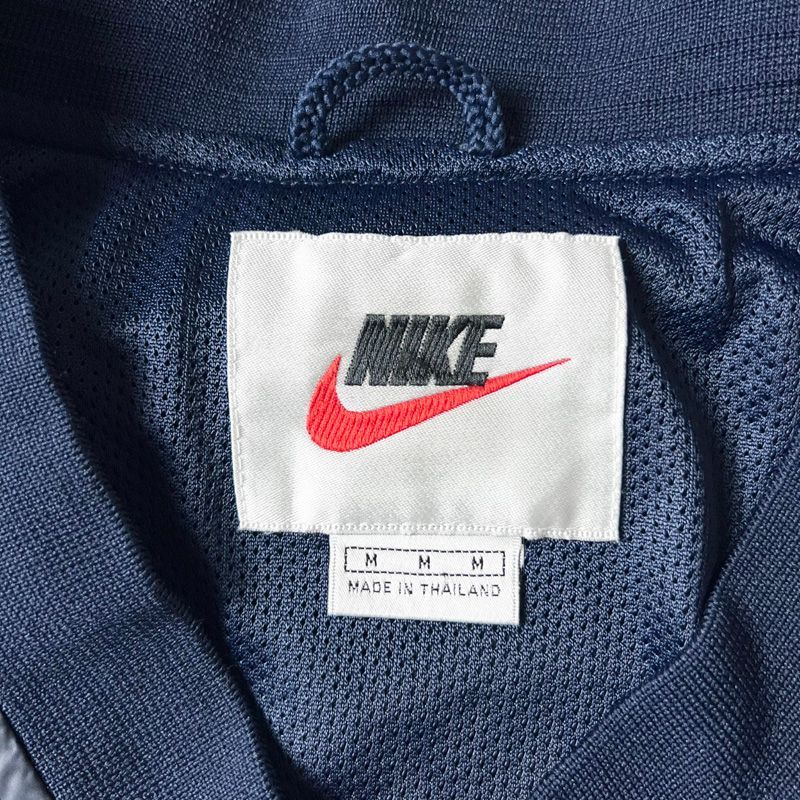 90s NIKE スウォッシュ ロゴ 刺繍 ライナー プルオーバー
