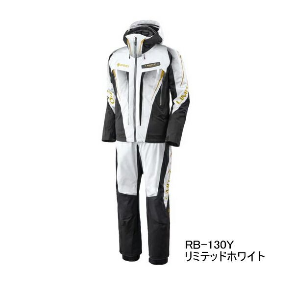 ≪ 25年9月新商品 ≫ シマノ リミテッド プロ ゴアテックス ダウンシステムスーツ RB-130Y リミテッドホワイト Lサイズ