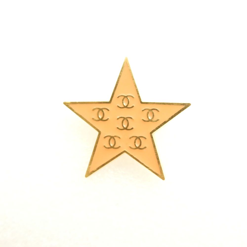 ブローチ ココマーク 星 スター 美品 CHANEL シャネル 01P ブローチ ココマーク 星型 スター レア 希少