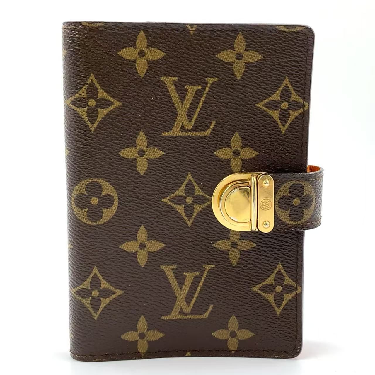LOUIS VUITTON アジェンダPM コアラ モノグラム レザー オレンジ×ブラウン 手帳カバー ゴールド R21015