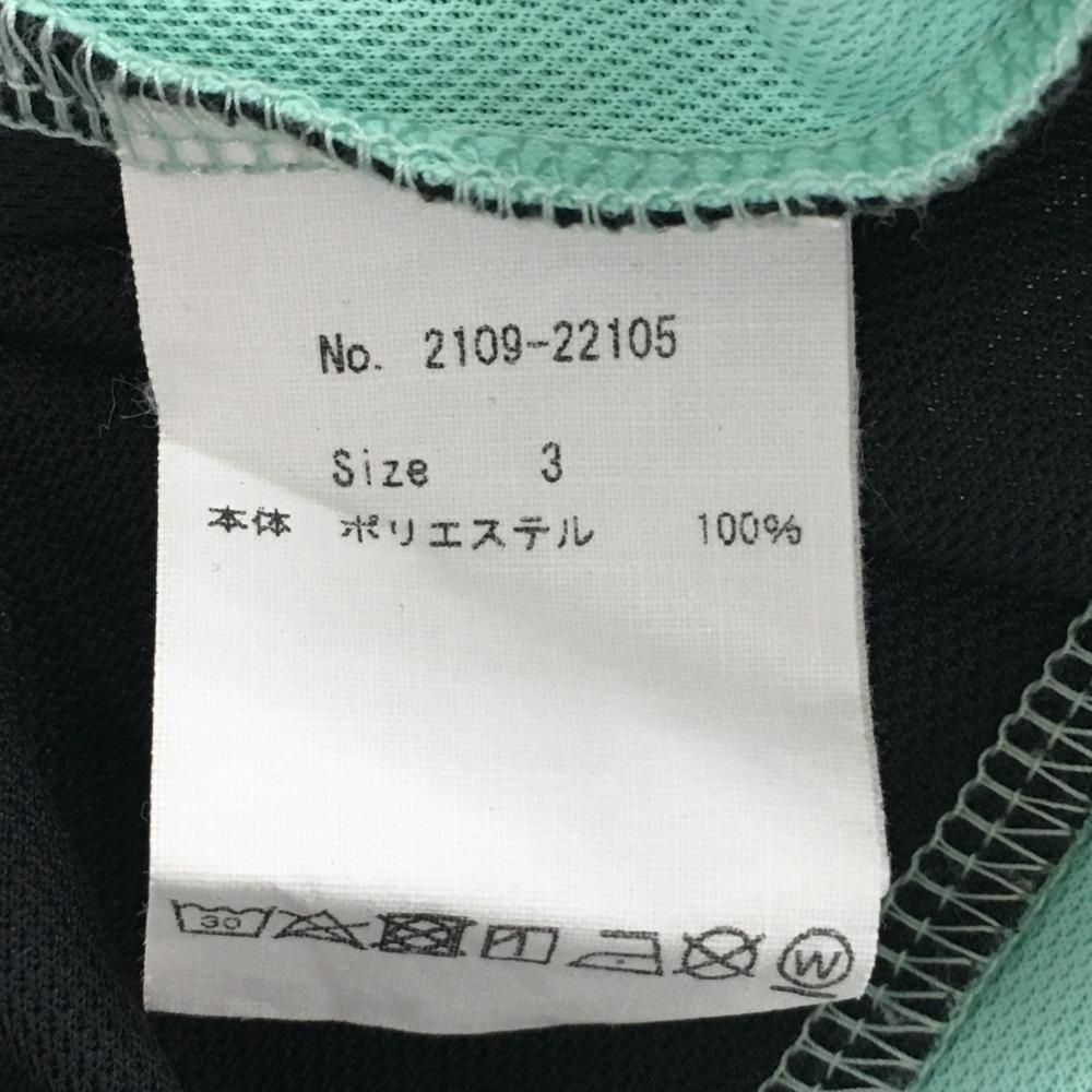 【超美品】CPG 半袖ハイネックシャツ ライトグリーン サイド・ネックロゴ  メンズ 3(L) ゴルフウェア CPG 超美品】CPG 半袖ハイネックシャツ ライトグリーン サイド
