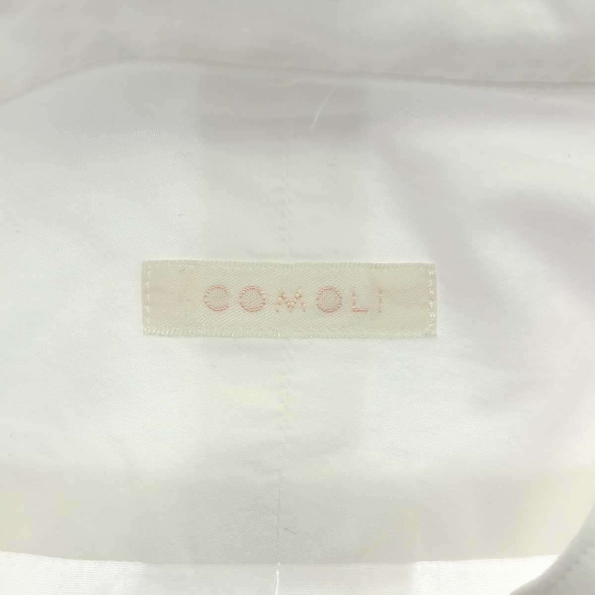 COMOLI コモリ 21AW バンドカラーシャツ U03-02002 ホワイト 0 COMOLI コモリ 21AW バンドカラーシャツ U03-02002 ホワイト 0