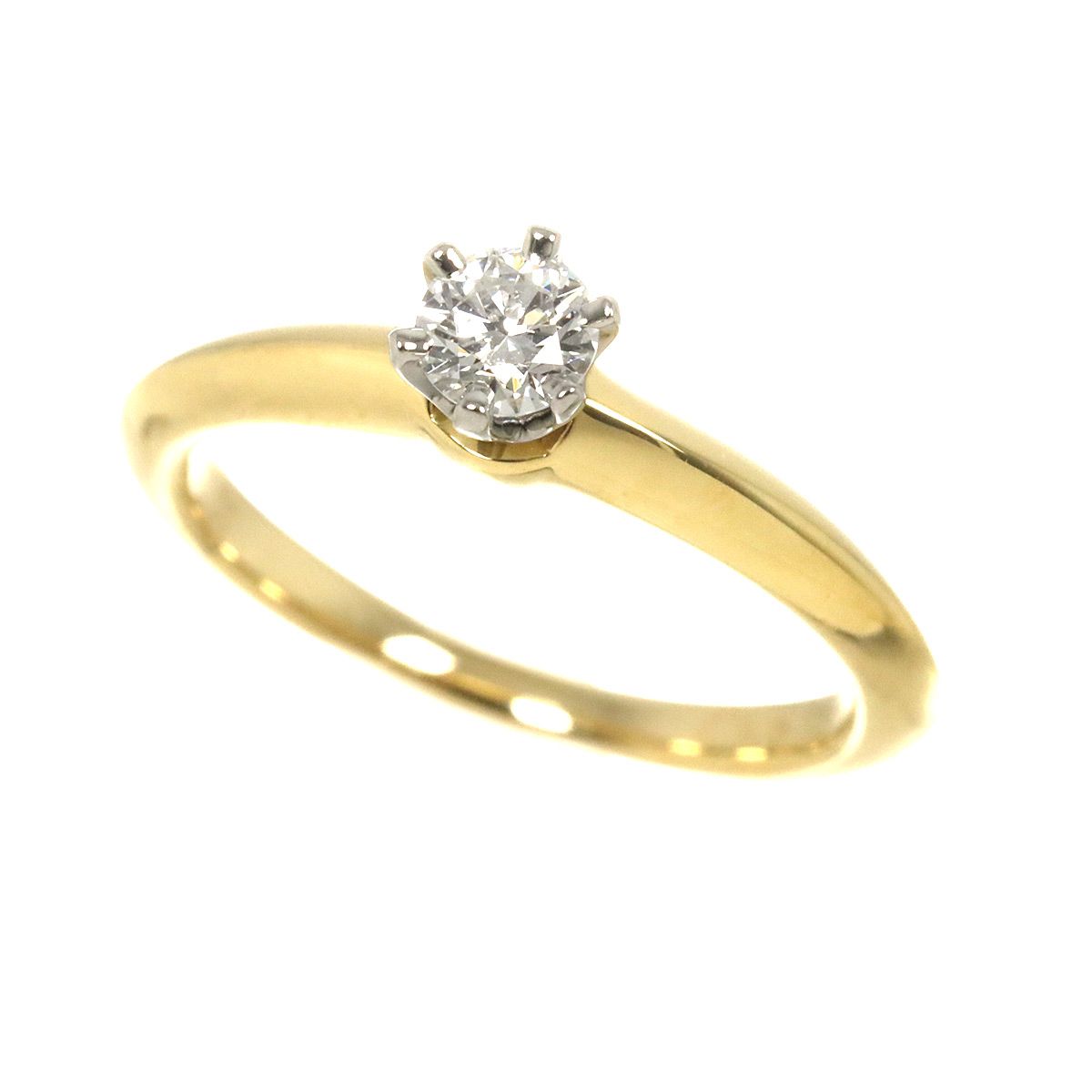 ティファニー TIFFANY&Co. ソリティア ダイヤ 0.18ct D/VVS1/3EX